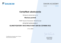 Certyfikat Daikin